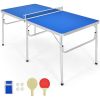 60 Inch Portable Tennis Ping Pong Folding Table with Accessories