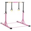 Gymnastic Bar Set Gymnastics Horizontal Bar Gymnastics Kip Bar for Kids Home Use, Pink