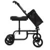 Folding Knee Scooter, Steerable Leg Walker with Bag and Dual Braking System, Crutch Alternative for Foot Injuries Ankles Surgery, Black