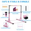 Gymnastic Bar Set Gymnastics Horizontal Bar Gymnastics Kip Bar for Kids Home Use, Pink