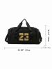 1pc Multi-Pocket Letter Graphic Polyamide High Capacity Fitness Training Bag