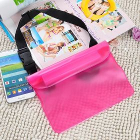 Waterproof Waist Bag For Swiming; Diving; Fanny Pack For Beach (Color: Pink)