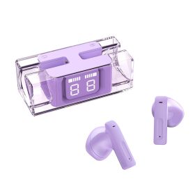 Cross border wireless Bluetooth headset Wireless in ear noise reduction private mode Extra long endurance E90 sports headset can be issued on behalf (Colour: E90 Violet)