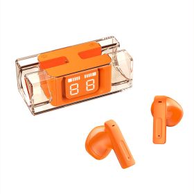 Cross border wireless Bluetooth headset Wireless in ear noise reduction private mode Extra long endurance E90 sports headset can be issued on behalf (Colour: E90 Orange)