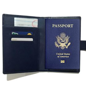 Passport Wallet with RFID Safe Lock (Color: brown)