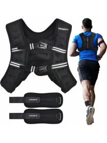 PACEARTH Reflective Weighted Vest for Strength Training and Running (size: 6lb)