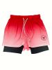 Summer Workout Gym Shorts with Zipper Pocket for Men