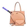 NiceAces MAYA COLLECTION TENNIS TOTE FOR TWO RACQUETS WITH A BEAUTIFUL CLUTCH; BOTTLE; CAN AND KEY HOLDERS