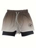 Summer Workout Gym Shorts with Zipper Pocket for Men