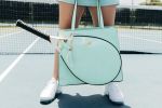 NiceAces MAYA COLLECTION TENNIS TOTE FOR TWO RACQUETS WITH A BEAUTIFUL CLUTCH; BOTTLE; CAN AND KEY HOLDERS